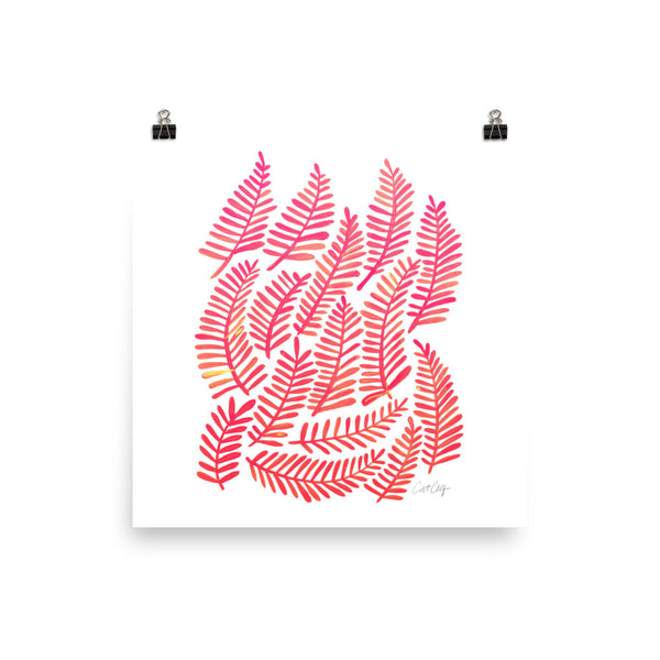 Fronds – Pink Palette • Art Print